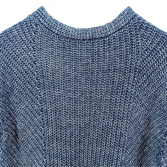 LOFT Lou & Grey Marled Knit Sweater Hygge Cozy Nautical Preppy Casual Blue Small - Picture 2 of 9